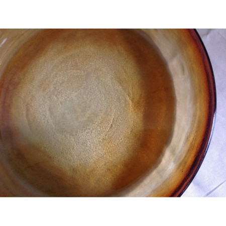 Plat de service Vereco "texturé - ambré"