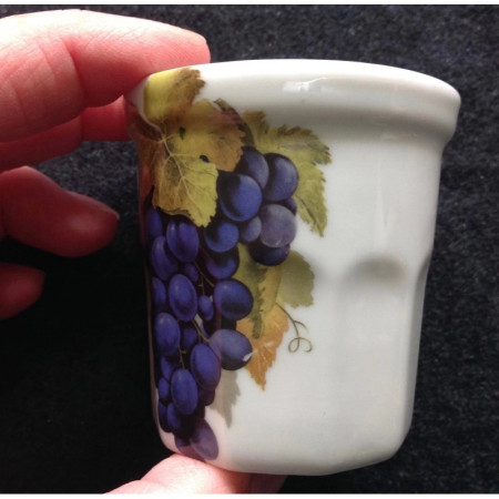 Pot à confiture "Pillivuyt" - porcelaine motif Raisin