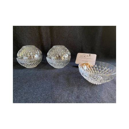 Rare - Set de 5 coupelles individuelles "Duralex Diamant" Vereco