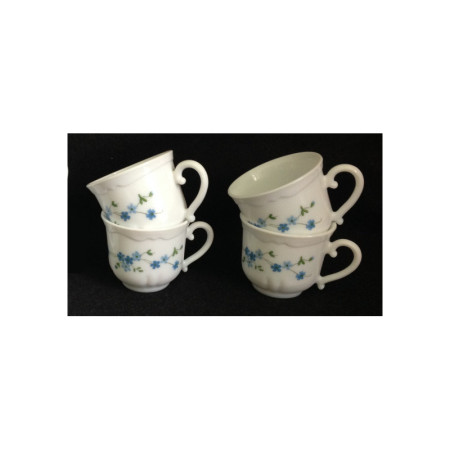 Ensemble 4 tasses café Arcopal - Myosotis