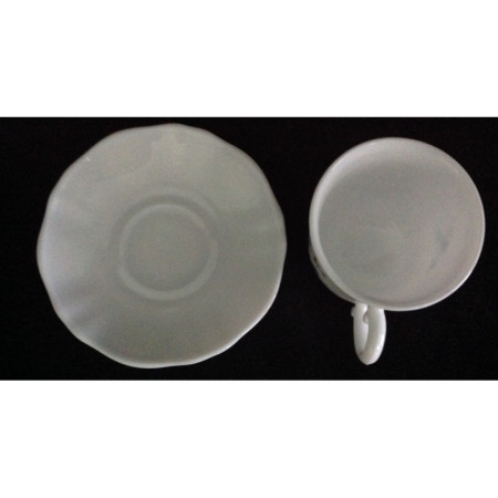 Ensemble tasse et sous-tasse café Arcopal - "Myosotis"