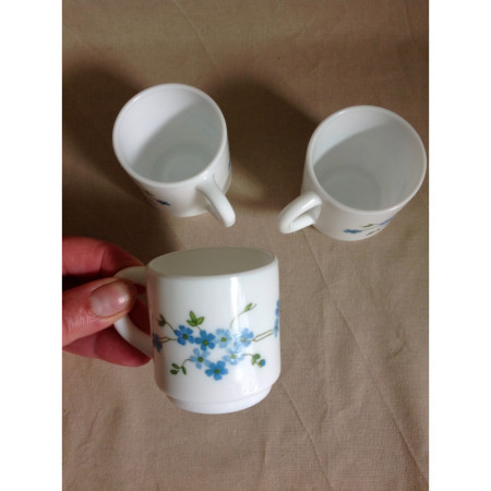 Trio empilable tasses café Arcopal - Myosotis