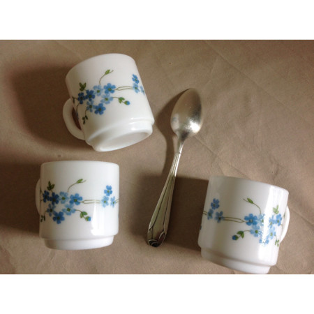 Trio empilable tasses café Arcopal - Myosotis