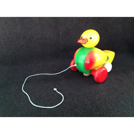 Canard en bois - jouet à tirer