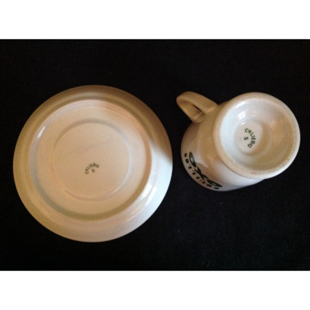 Tasse & coupelle porcelaine "Bouillon OXO"