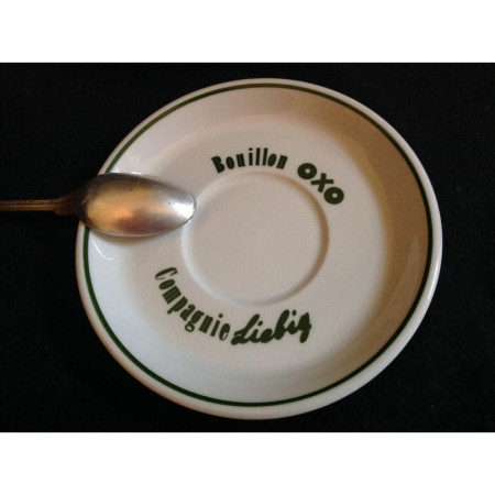 Tasse & coupelle porcelaine "Bouillon OXO"