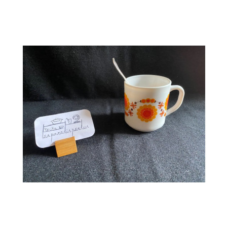 MUG MOBIL "Tournesol" jaune orange marron - 1980