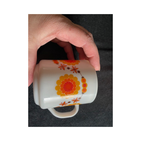 MUG MOBIL "Tournesol" jaune orange marron - 1980