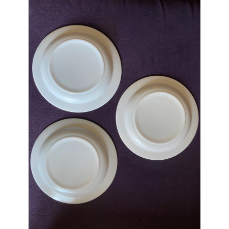 Lot 3 Assiettes dessert Arcopal "Lotus orange"