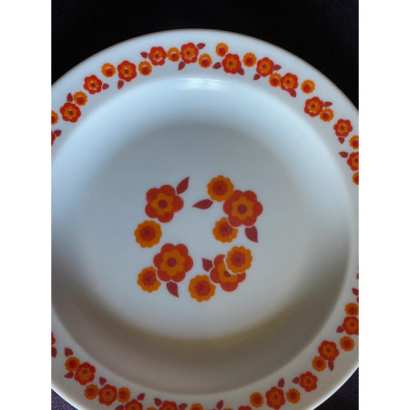 Lot 3 Assiettes dessert Arcopal "Lotus orange"