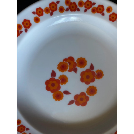 Lot 3 Assiettes dessert Arcopal "Lotus orange"