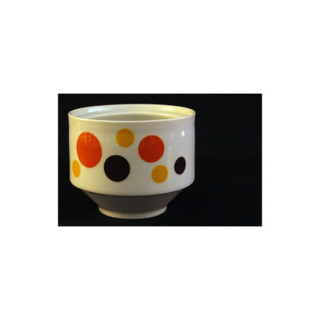 Sucrier porcelaine "Bavaria" pois orange - 1970