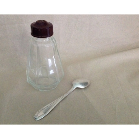 SUCRIER EN VERRE ET BAKELITE