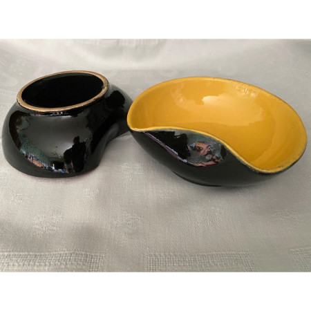 Set 2 coupelles bicolores fifties