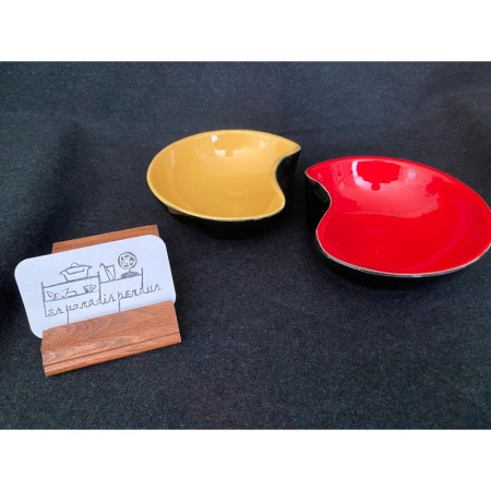 Set 2 coupelles bicolores fifties