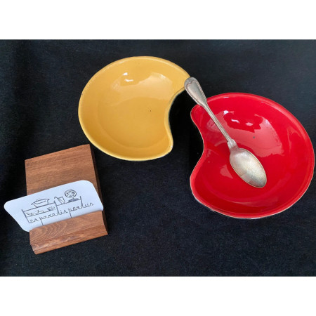Set 2 coupelles bicolores fifties