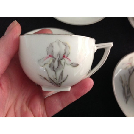 SERVICE À CAFÉ PORCELAINE "IRIS"