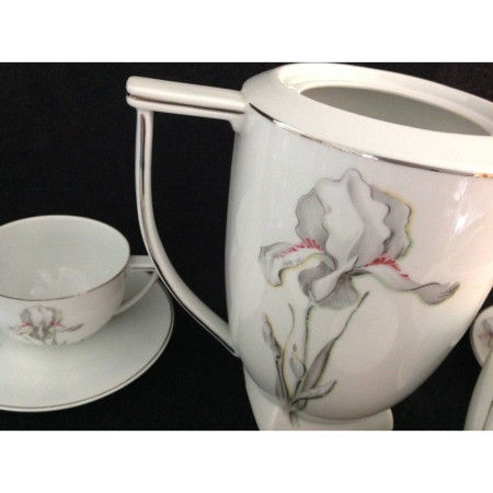 SERVICE À CAFÉ PORCELAINE "IRIS"