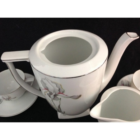 SERVICE À CAFÉ PORCELAINE "IRIS"