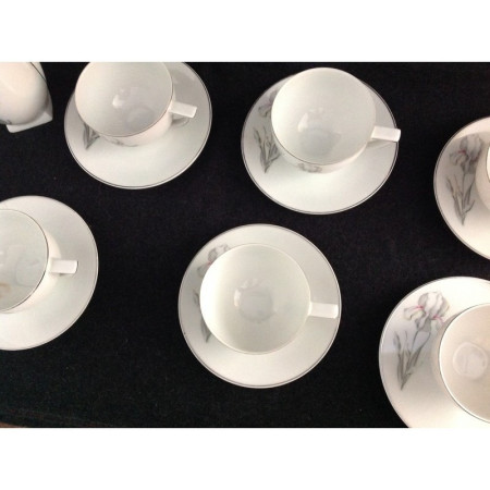 SERVICE À CAFÉ PORCELAINE "IRIS"
