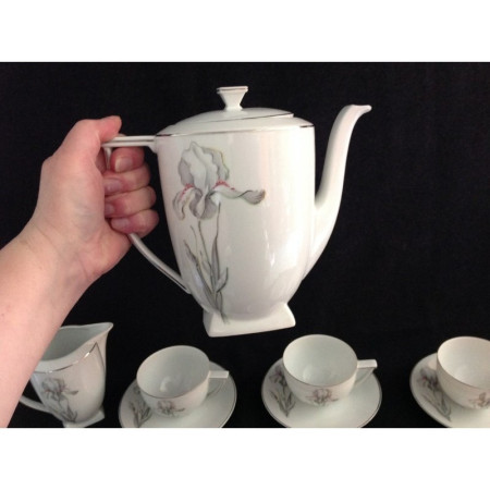 SERVICE À CAFÉ PORCELAINE "IRIS"
