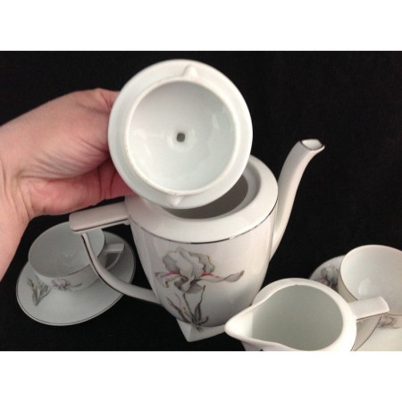 SERVICE À CAFÉ PORCELAINE "IRIS"