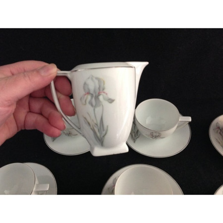 SERVICE À CAFÉ PORCELAINE "IRIS"