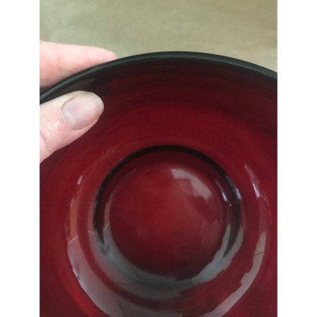 SALADIER VERRE TEXTURÉ MOULÉ