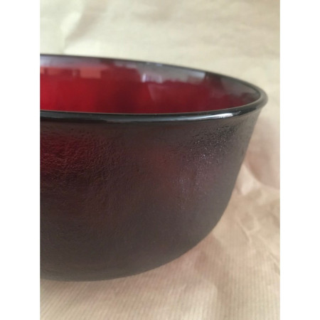 SALADIER VERRE TEXTURÉ MOULÉ