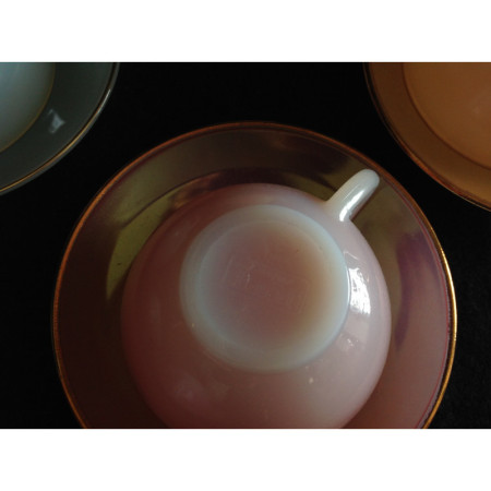Rare service Arcopal "Opalines pastels" boîte d'origine