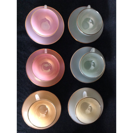 Rare service Arcopal "Opalines pastels" boîte d'origine