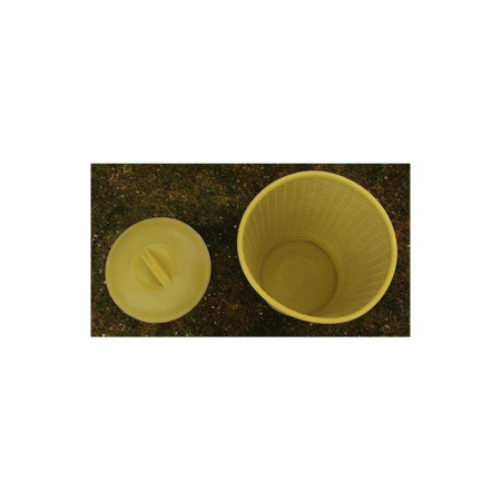 PANIER À LINGE PLASTIQUE JAUNE - 1960 - 1970
