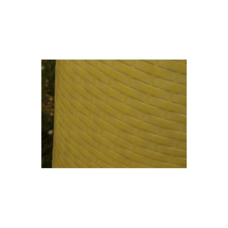 PANIER À LINGE PLASTIQUE JAUNE - 1960 - 1970