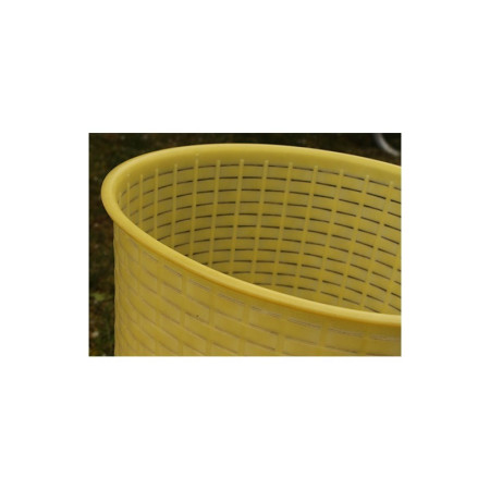 PANIER À LINGE PLASTIQUE JAUNE - 1960 - 1970