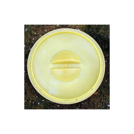 PANIER À LINGE PLASTIQUE JAUNE - 1960 - 1970