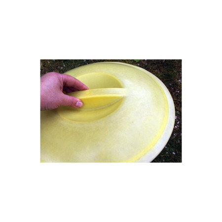 PANIER À LINGE PLASTIQUE JAUNE - 1960 - 1970