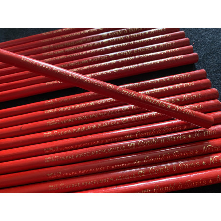 Crayon CONTE France "Verre Porcelaine Plastique" - Rouge