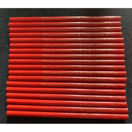 Crayon CONTE France "Verre Porcelaine Plastique" - Rouge