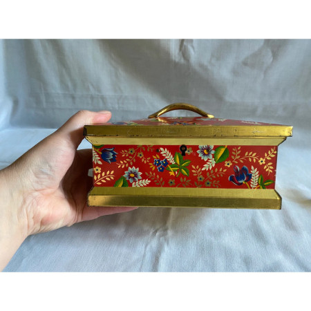 Belle boîte métal "Art populaire" - vintage 1960