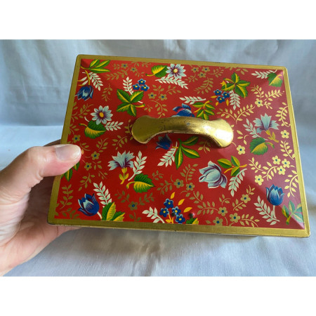 Belle boîte métal "Art populaire" - vintage 1960