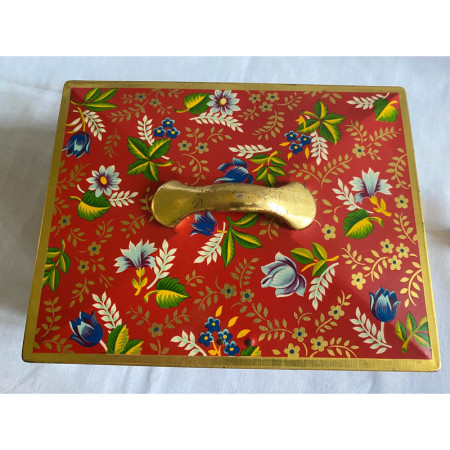 Belle boîte métal "Art populaire" - vintage 1960