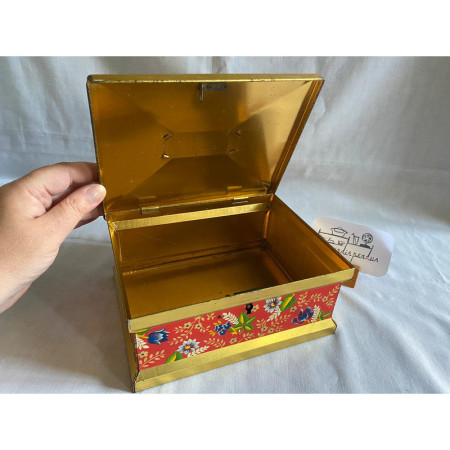 Belle boîte métal "Art populaire" - vintage 1960