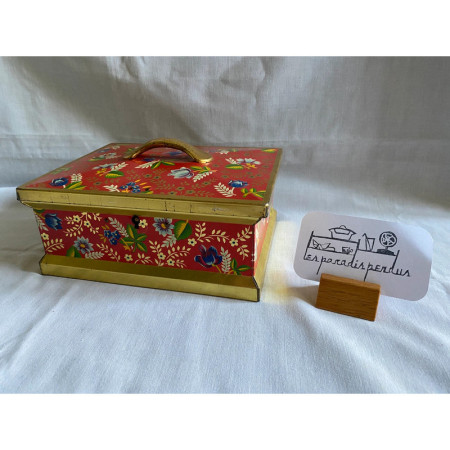 Belle boîte métal "Art populaire" - vintage 1960