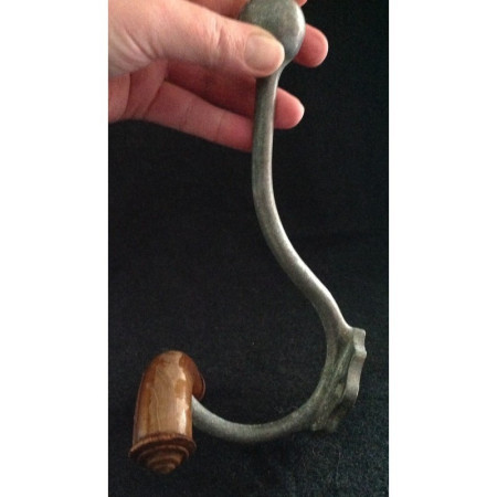 PATÈRE ALU ET BOIS COURBÉ