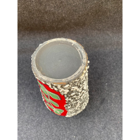 Petit vase lave fifties "femme au chapeau" Style Vallauris