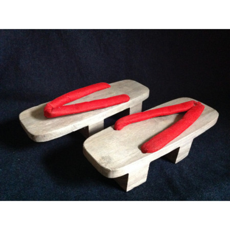 Geta rouges "Tong bois" - Japon