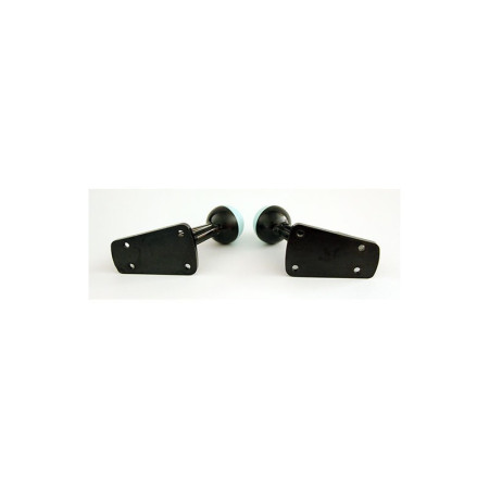 2 PATÈRES PLASTIQUE BOULE NOIR/MINT