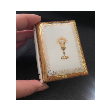 Boite ancienne Missel - Limoges - Communion catholique
