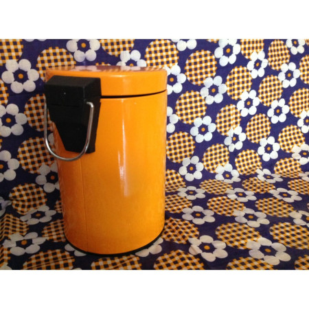 Poubelle salle de bain métal "Orange"