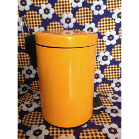 Poubelle salle de bain métal "Orange"